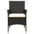 7 Piece Outdoor Dining Set with Cushions Poly Rattan Black