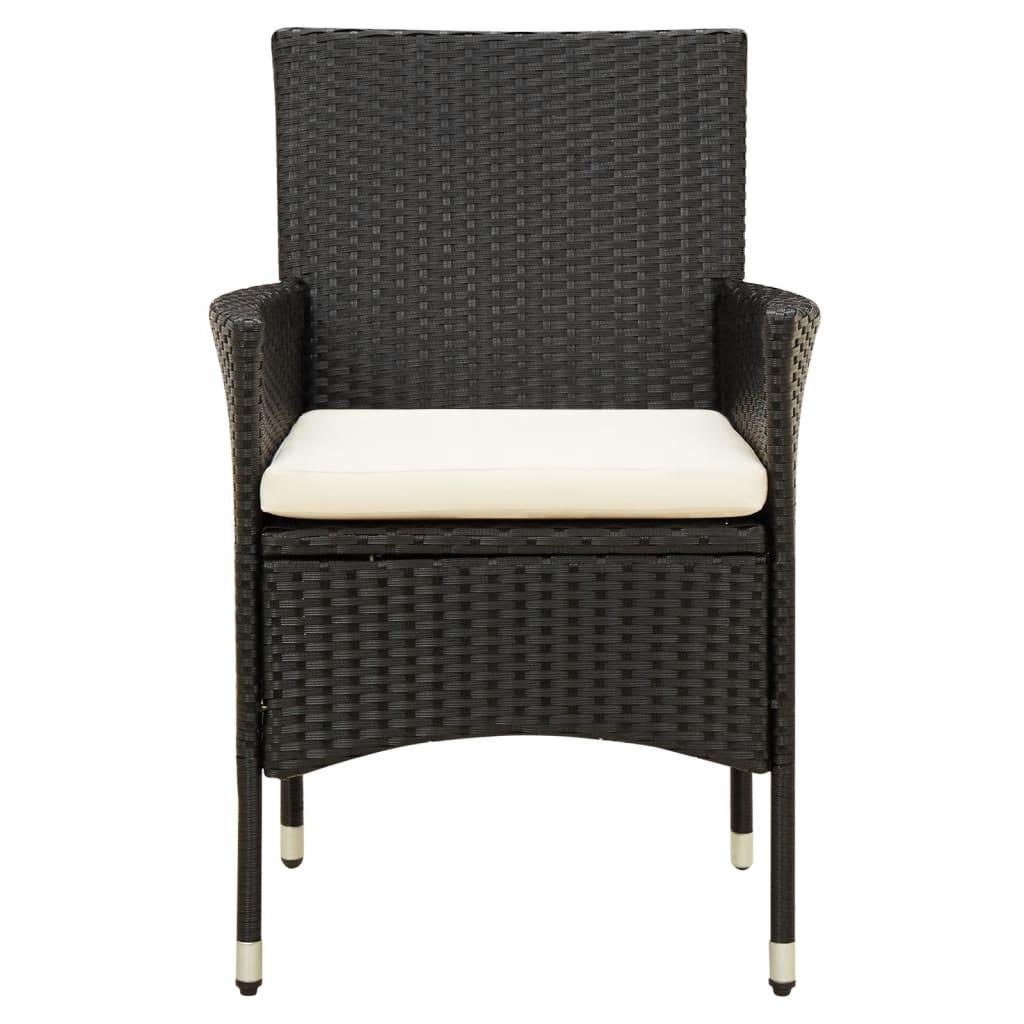 9 Piece Outdoor Dining Set with Cushions Poly Rattan