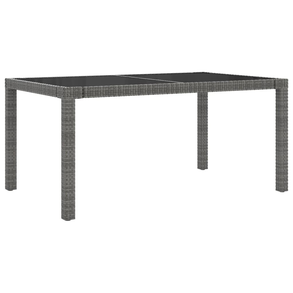 5 Piece Outdoor Dining Set with Cushions Poly Rattan Grey