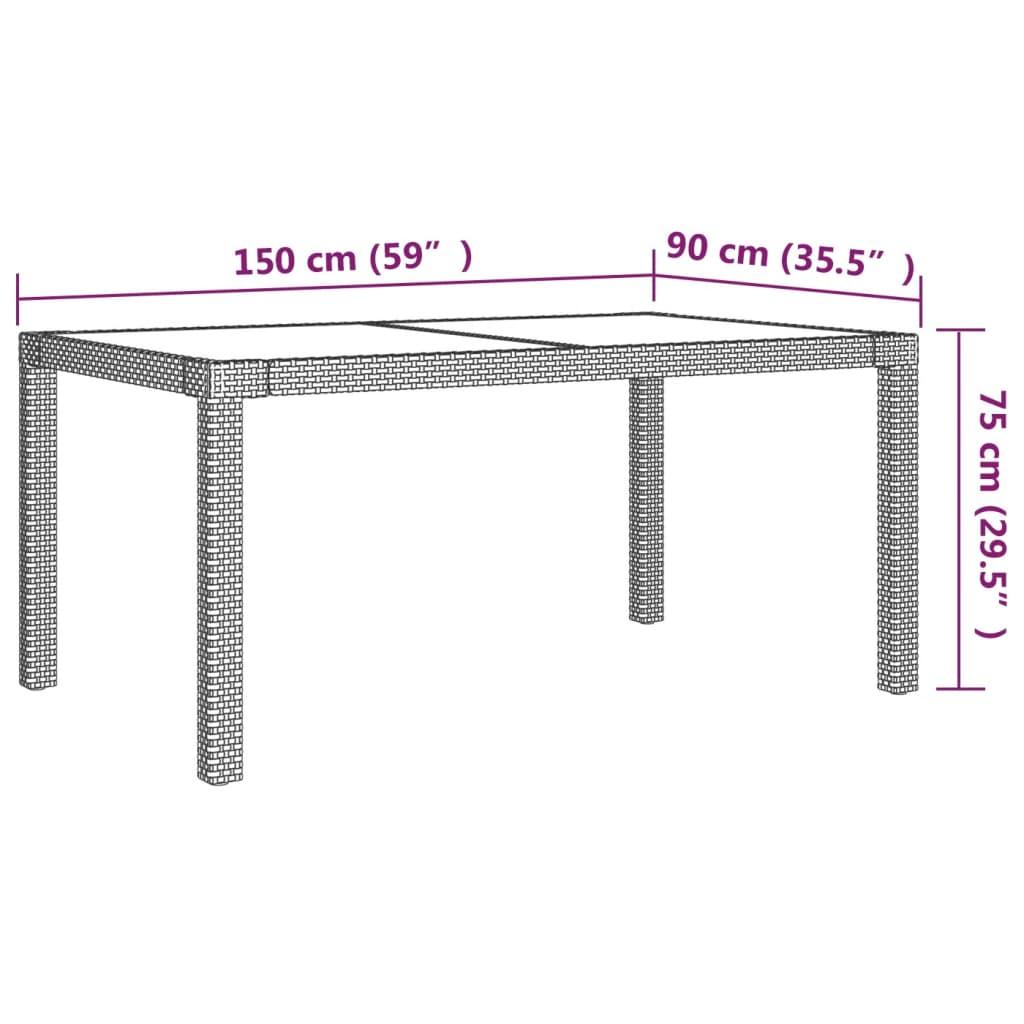 5 Piece Outdoor Dining Set with Cushions Poly Rattan Grey