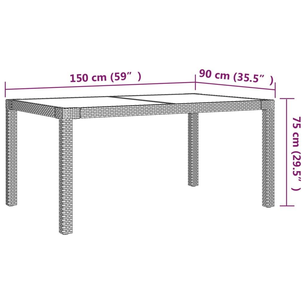 7 Piece Outdoor Dining Set with Cushions Poly Rattan Grey