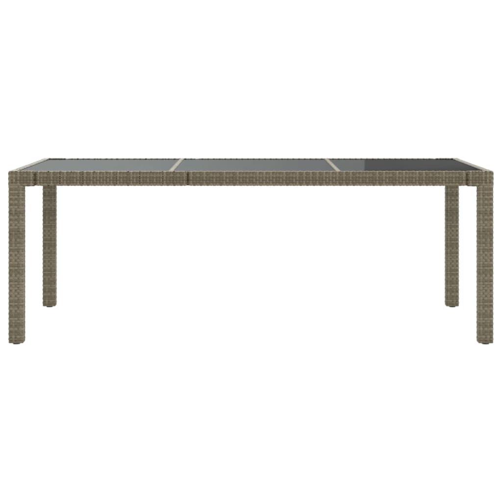7 Piece Outdoor Dining Set with Cushions Poly Rattan Grey