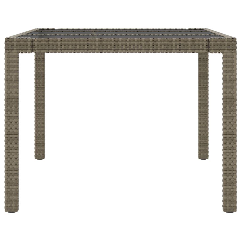 7 Piece Outdoor Dining Set with Cushions Poly Rattan Grey