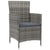 9 Piece Outdoor Dining Set with Cushions Poly Rattan Grey