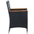 9 Piece Outdoor Dining Set with Cushions Poly Rattan Black