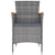 5 Piece Outdoor Dining Set with Cushions Poly Rattan Grey