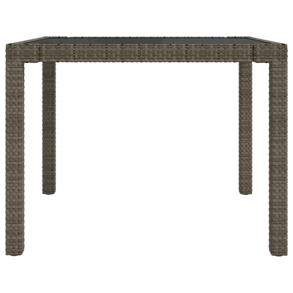 5 Piece Outdoor Dining Set with Cushions Poly Rattan Grey