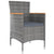 9 Piece Outdoor Dining Set with Cushions Poly Rattan Grey