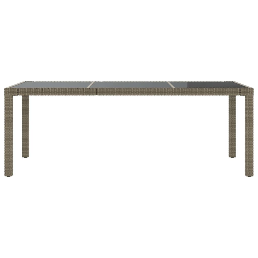 9 Piece Outdoor Dining Set with Cushions Poly Rattan Grey