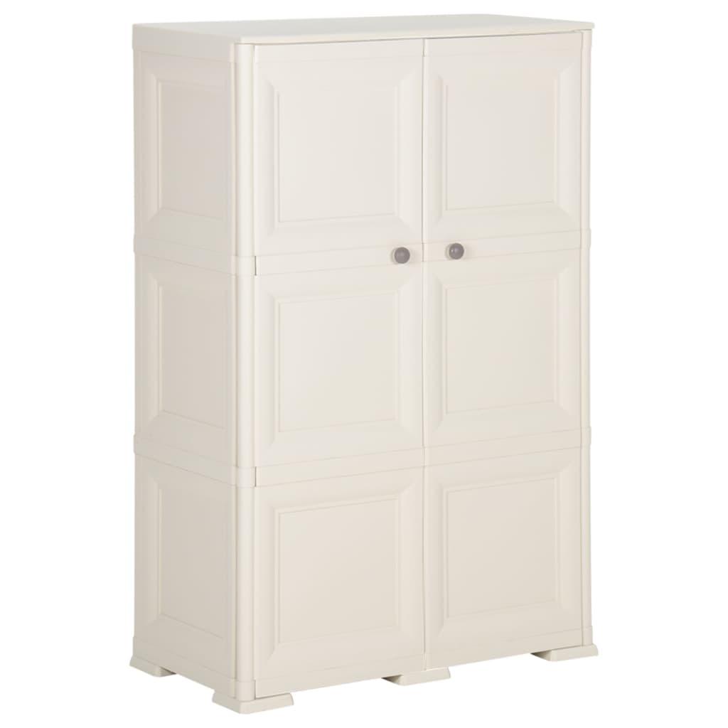 Plastic Cabinet 79x43x125 cm Wood Design Cream