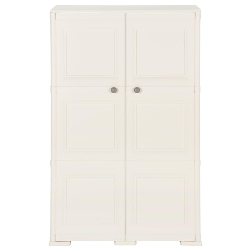 Plastic Cabinet 79x43x125 cm Wood Design Cream