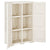 Plastic Cabinet 79x43x125 cm Wood Design White