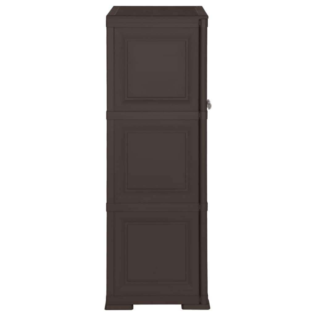 Plastic Cabinet 79x43x125 cm Wood Design Brown