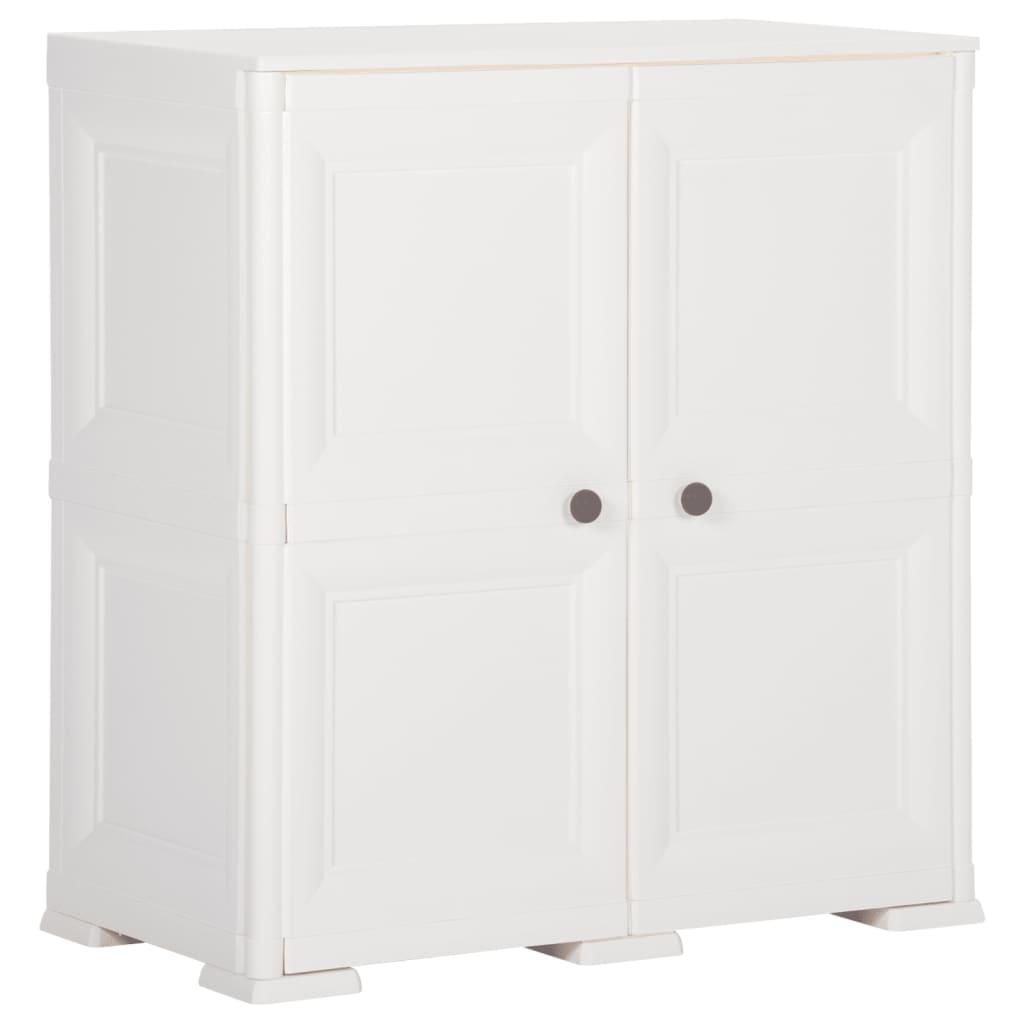 Plastic Cabinet 79x43x85.5 cm Wood Design Angora White