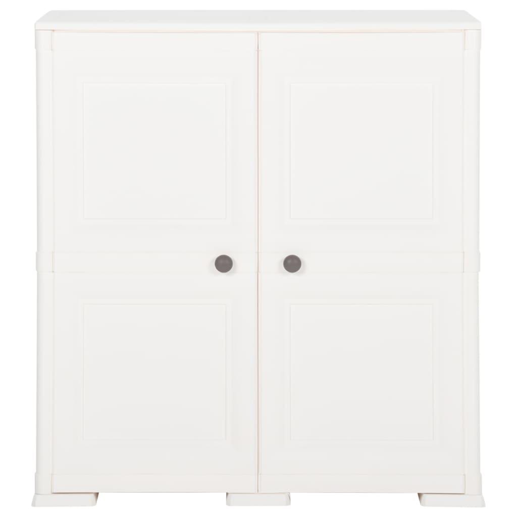 Plastic Cabinet 79x43x85.5 cm Wood Design Angora White