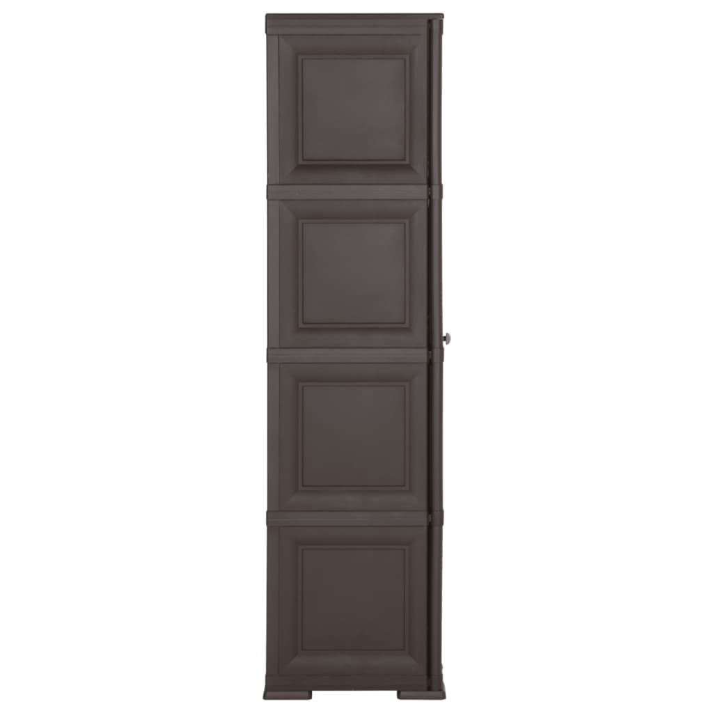 Plastic Cabinet 40x43x164 cm Wood Design Brown