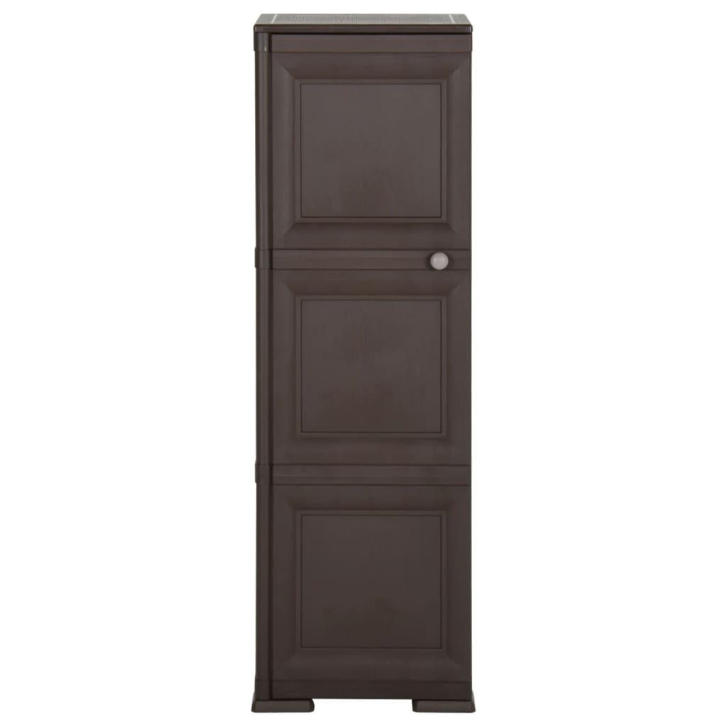 Plastic Cabinet 40x43x125 cm Wood Design Brown