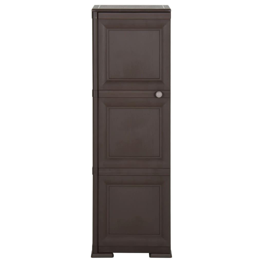 Plastic Cabinet 40x43x125 cm Wood Design Brown