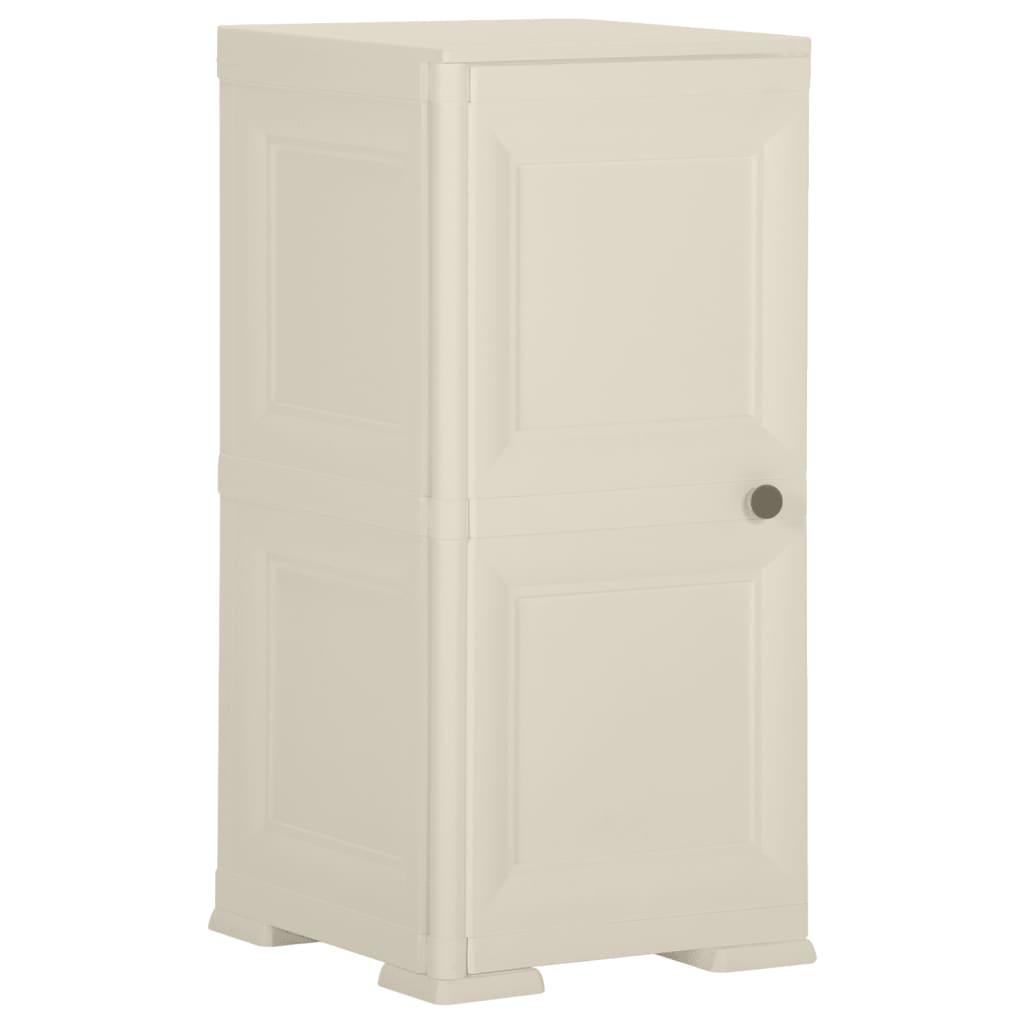 Plastic Cabinet 40x43x85.5 cm Wood Design Cream