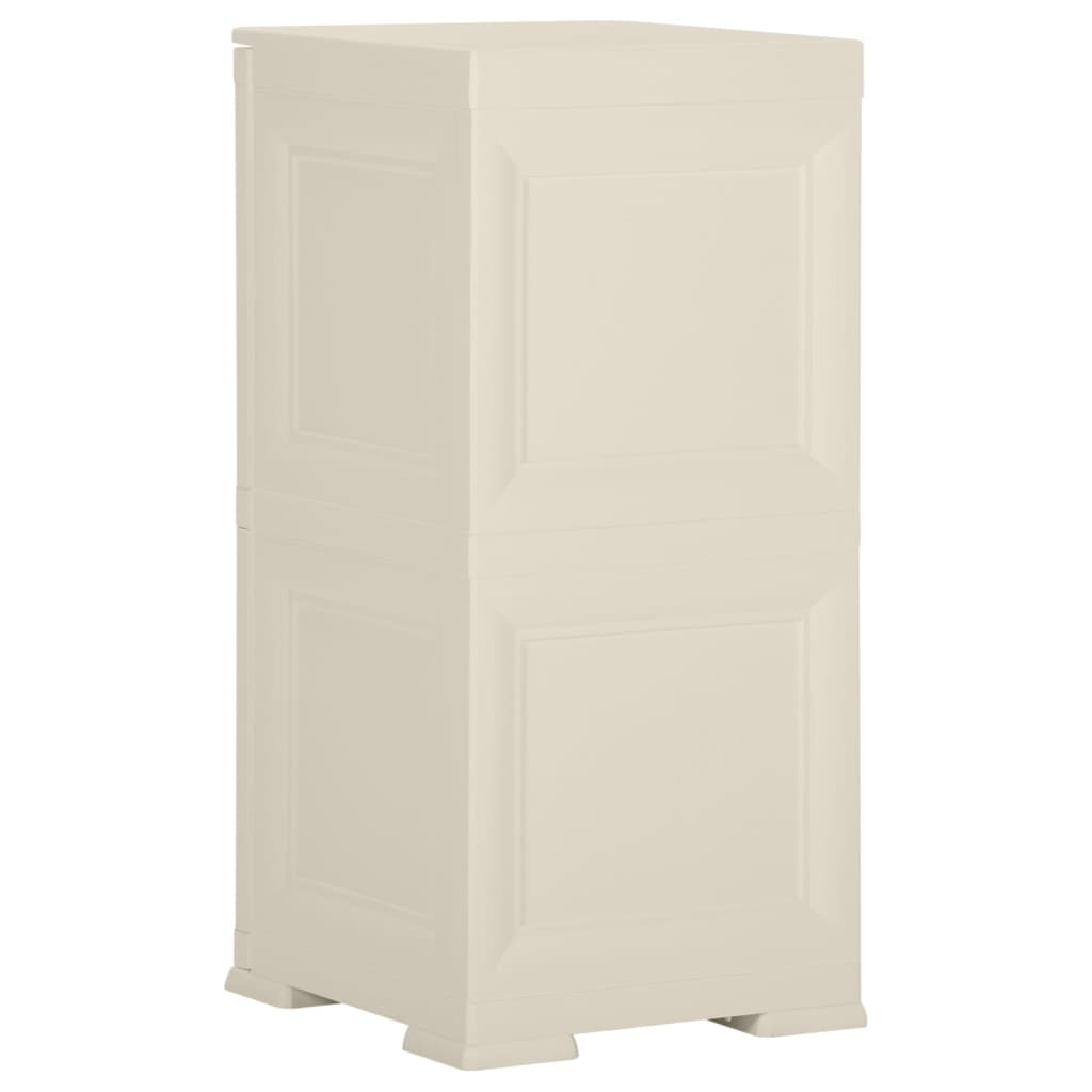 Plastic Cabinet 40x43x85.5 cm Wood Design Cream