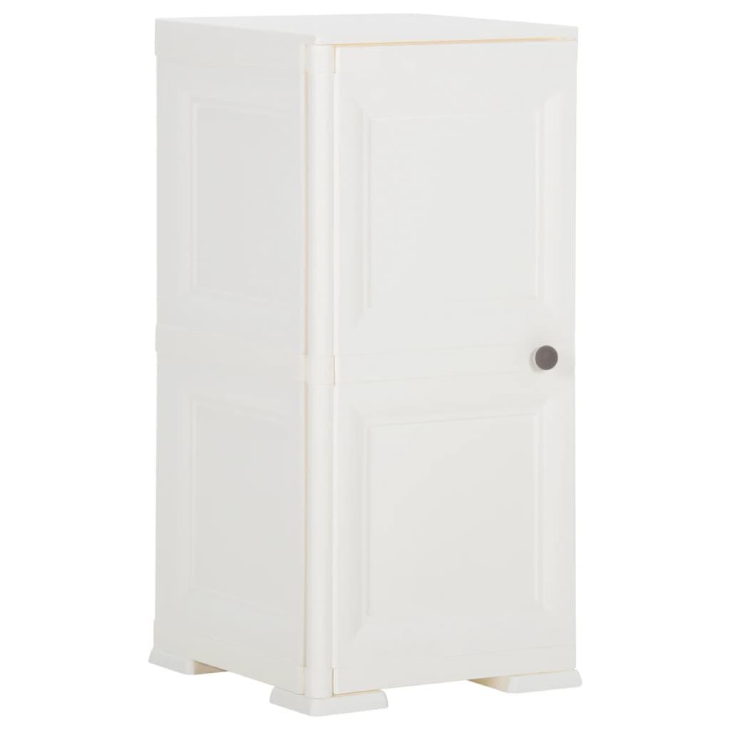 Plastic Cabinet 40x43x85.5 cm Wood Design White