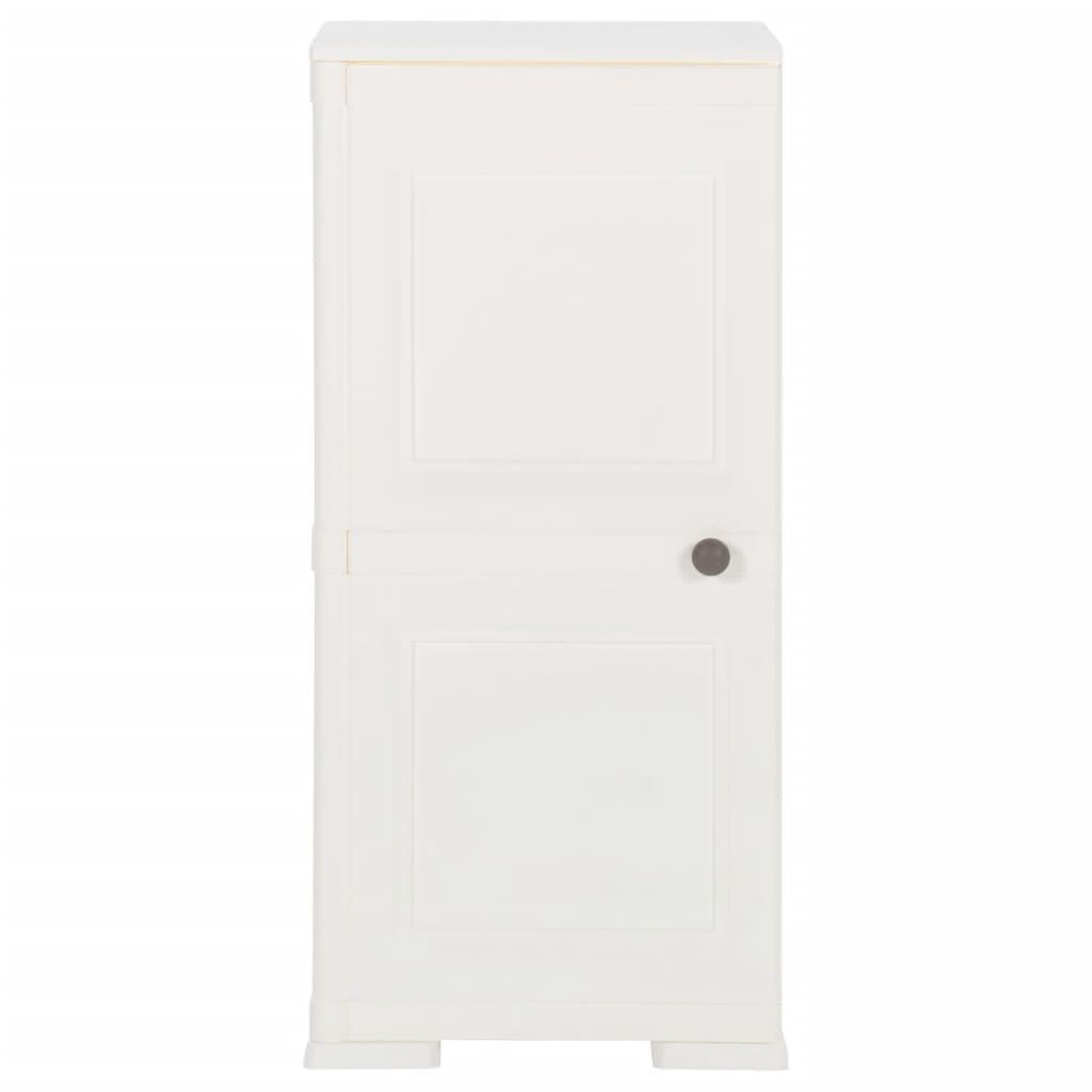 Plastic Cabinet 40x43x85.5 cm Wood Design White