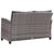 3 Piece Garden Dining Set with Grey Cushions Poly Rattan