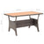 3 Piece Garden Dining Set with Grey Cushions Poly Rattan