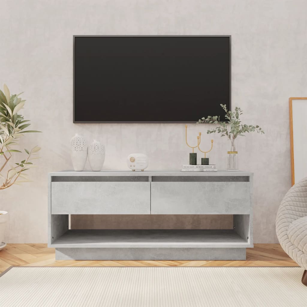 TV Cabinet Concrete Grey 102x41x44 cm Engineered Wood