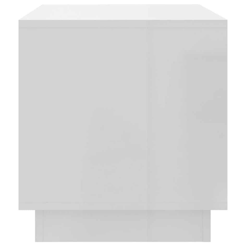 TV Cabinet High Gloss White 70x41x44 cm Engineered Wood