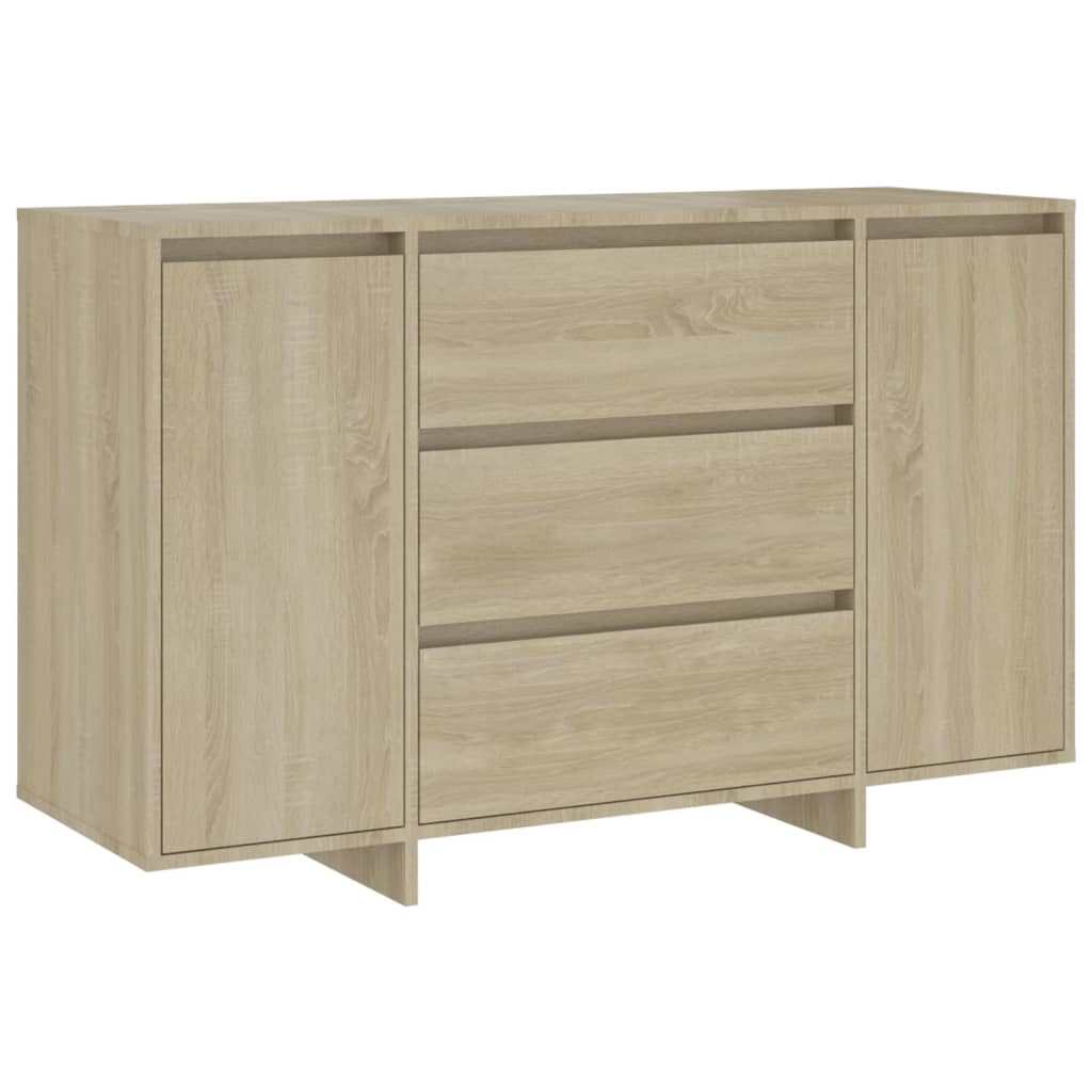 Sideboard with 3 Drawers Sonoma Oak 120x41x75 cm Engineered Wood