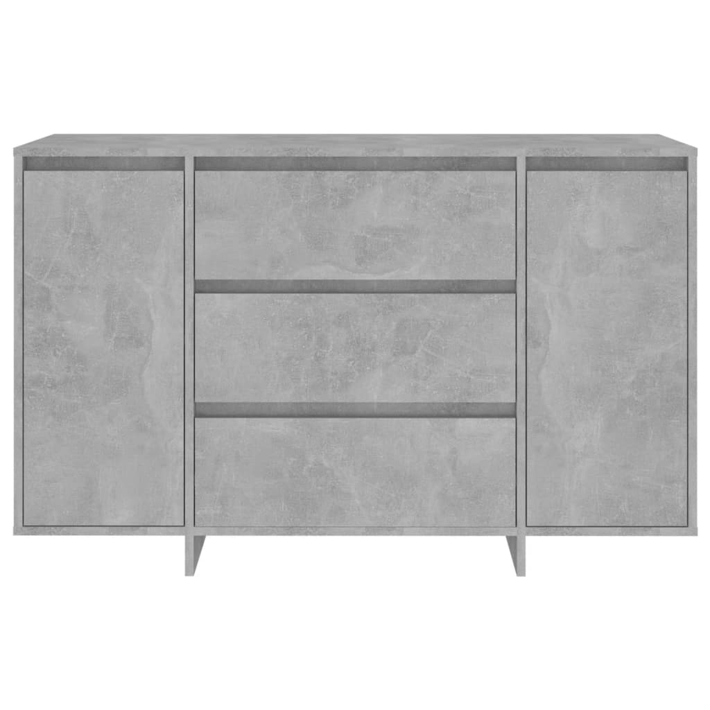 Sideboard with 3 Drawers Concrete Grey 120x41x75 cm Engineered Wood