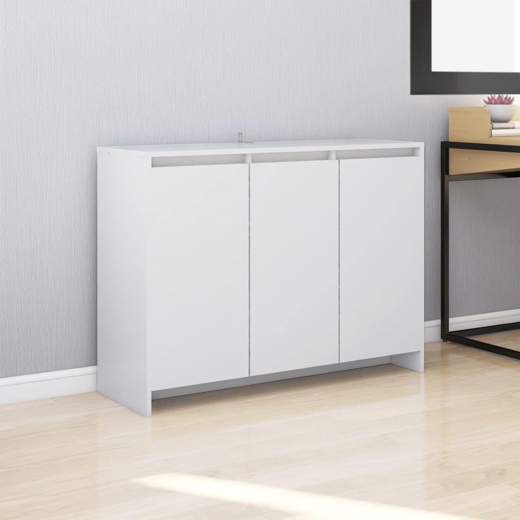 Sideboard White 102x33x75 cm Engineered Wood