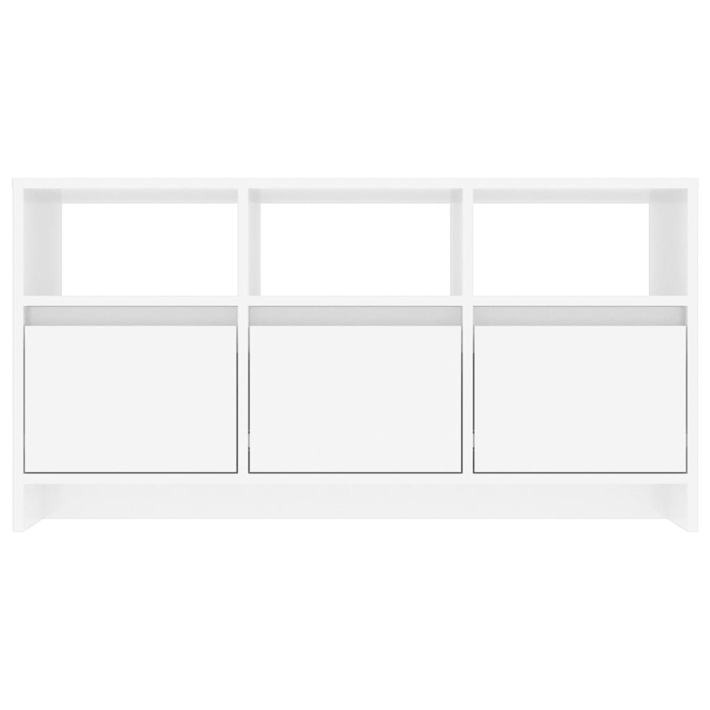 TV Cabinet High Gloss White 102x37.5x52.5 cm Engineered Wood