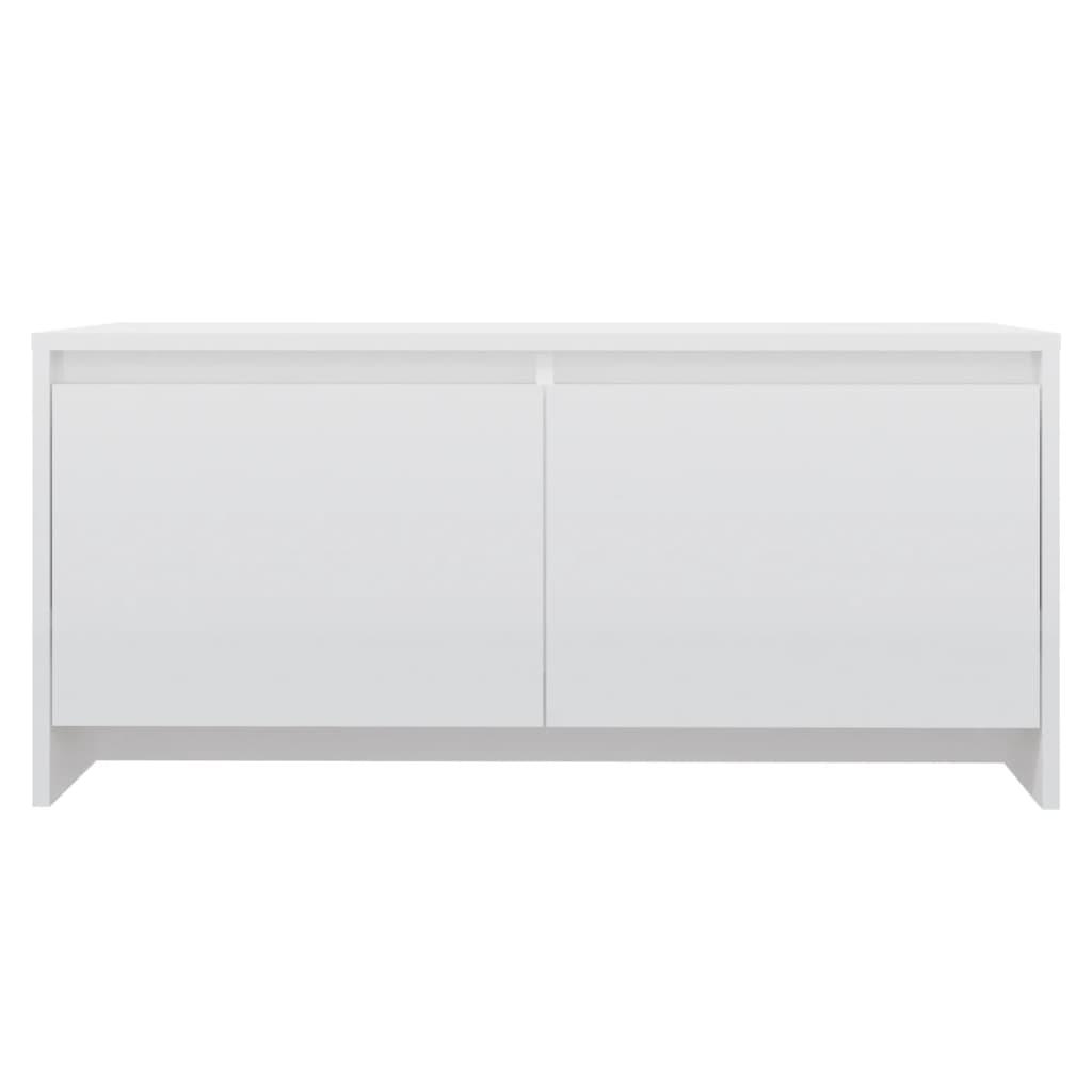 Coffee Table High Gloss White 90x50x41.5 cm Engineered Wood