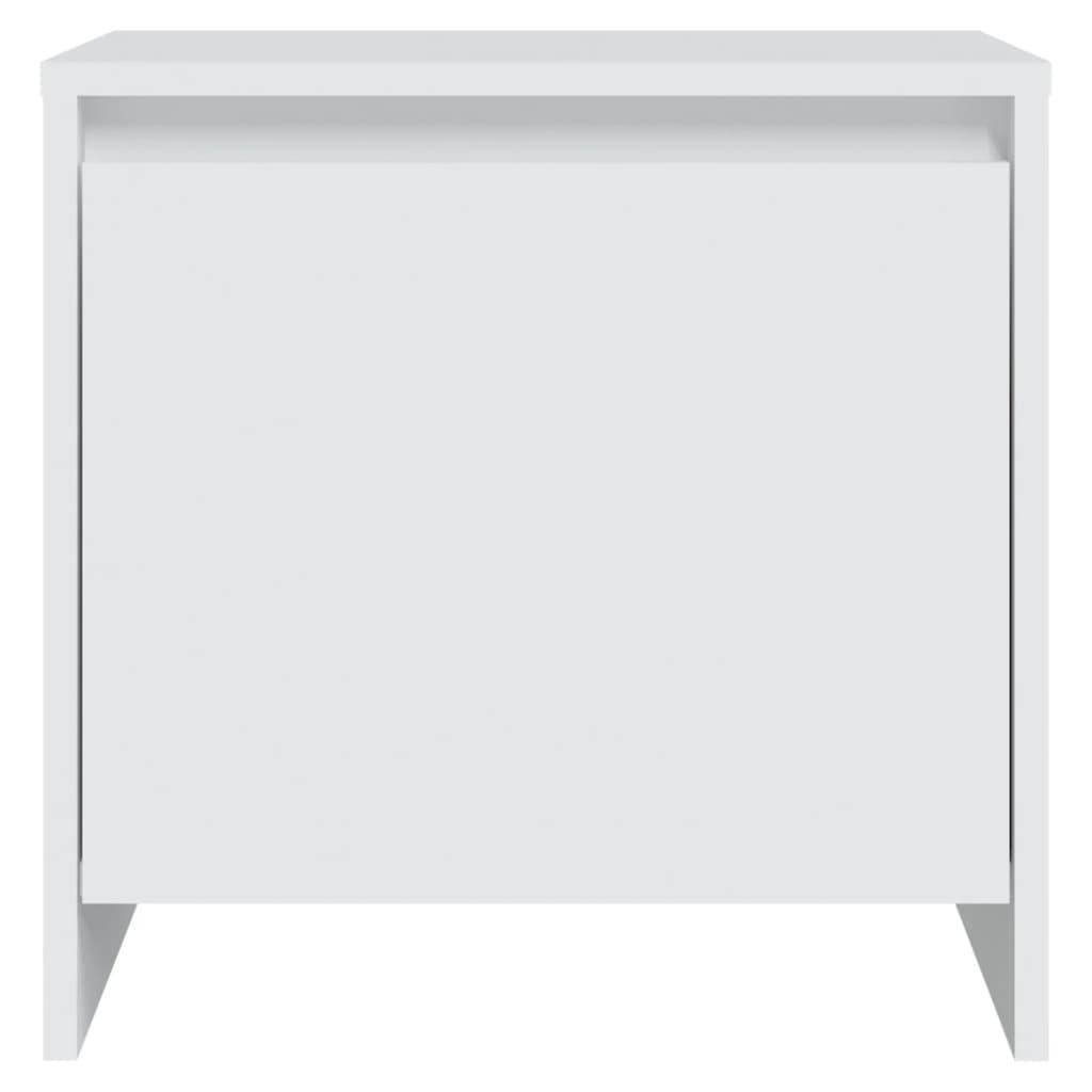 Bedside Cabinet White 45x34x44.5 cm Engineered Wood