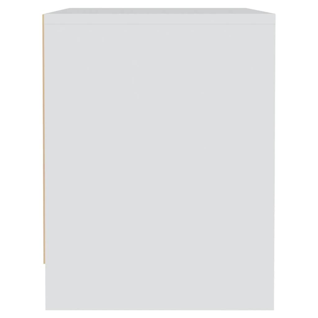 Bedside Cabinet White 45x34x44.5 cm Engineered Wood