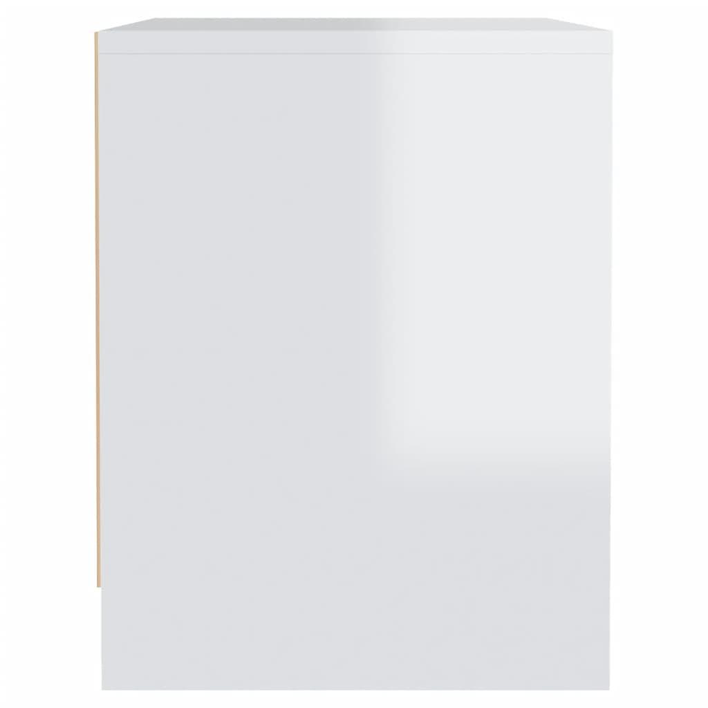 Bedside Cabinets 2 pcs High Gloss White 45x34x44.5 cm Engineered Wood