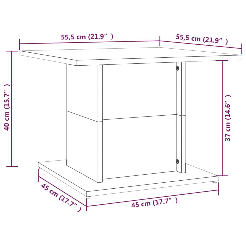 Coffee Table Concrete Grey 55.5x55.5x40 cm Engineered Wood