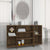 Sideboard Brown Oak 120x30x75 cm Engineered Wood