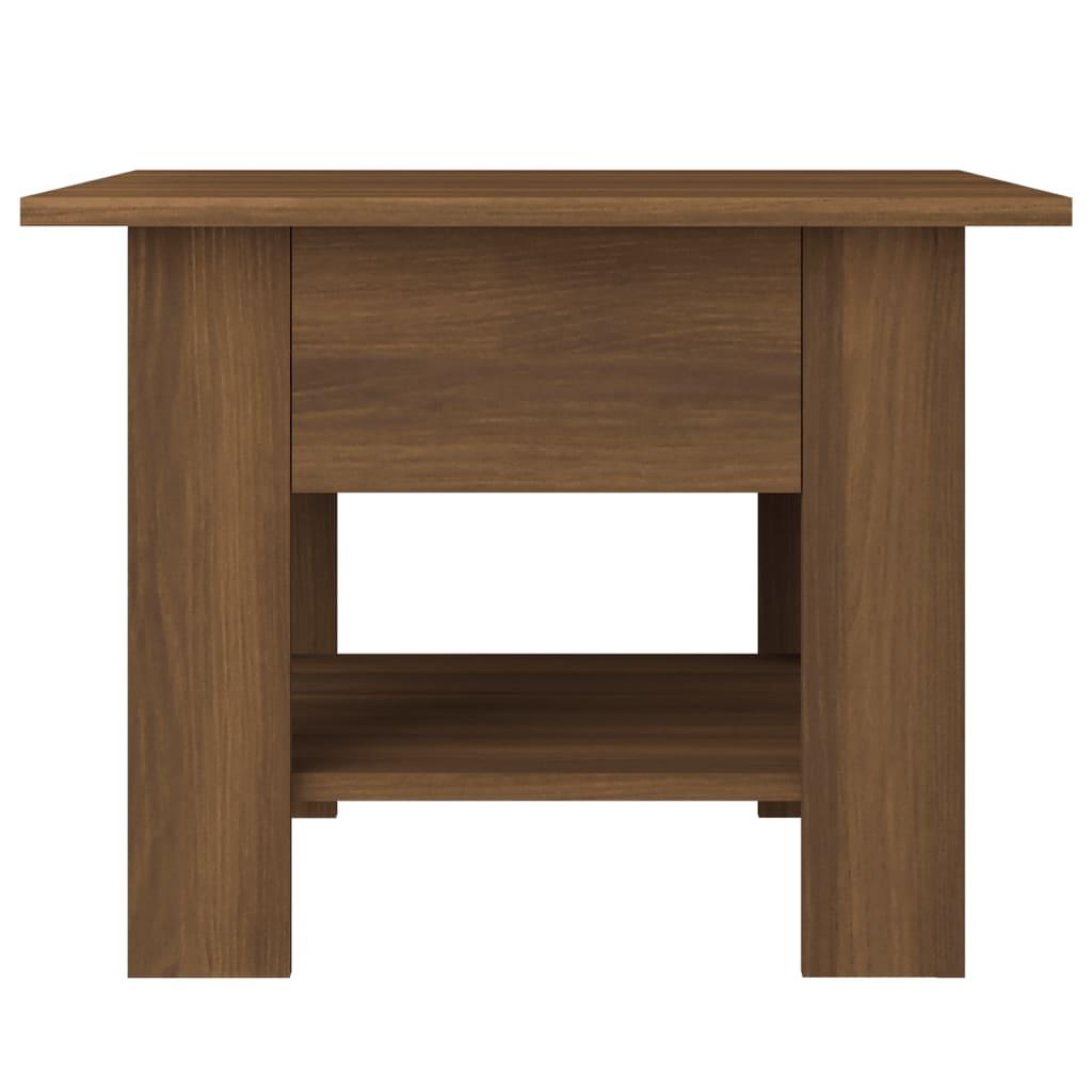 Coffee Table Brown Oak 55x55x42 cm Engineered Wood