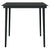 Garden Dining Table Black 80x80x74 cm Steel and Glass