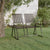 2-Seater Garden Bench 165 cm Black Steel