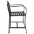 2-Seater Garden Bench 104 cm Black Steel