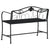 2-Seater Garden Bench 104 cm Black Steel