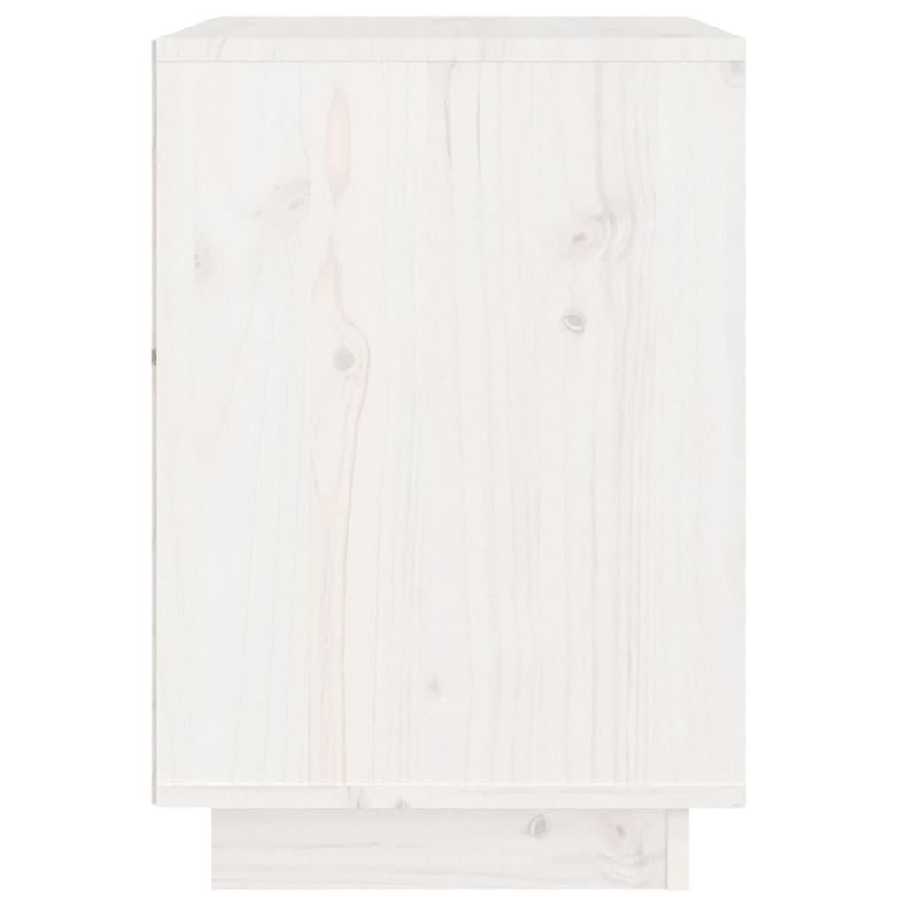 Bedside Cabinets 2 pcs White 40x35x50 cm Solid Wood Pine