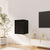 Wall Cabinets 2pcs Black 30x30x40 cm Solid Wood Pine