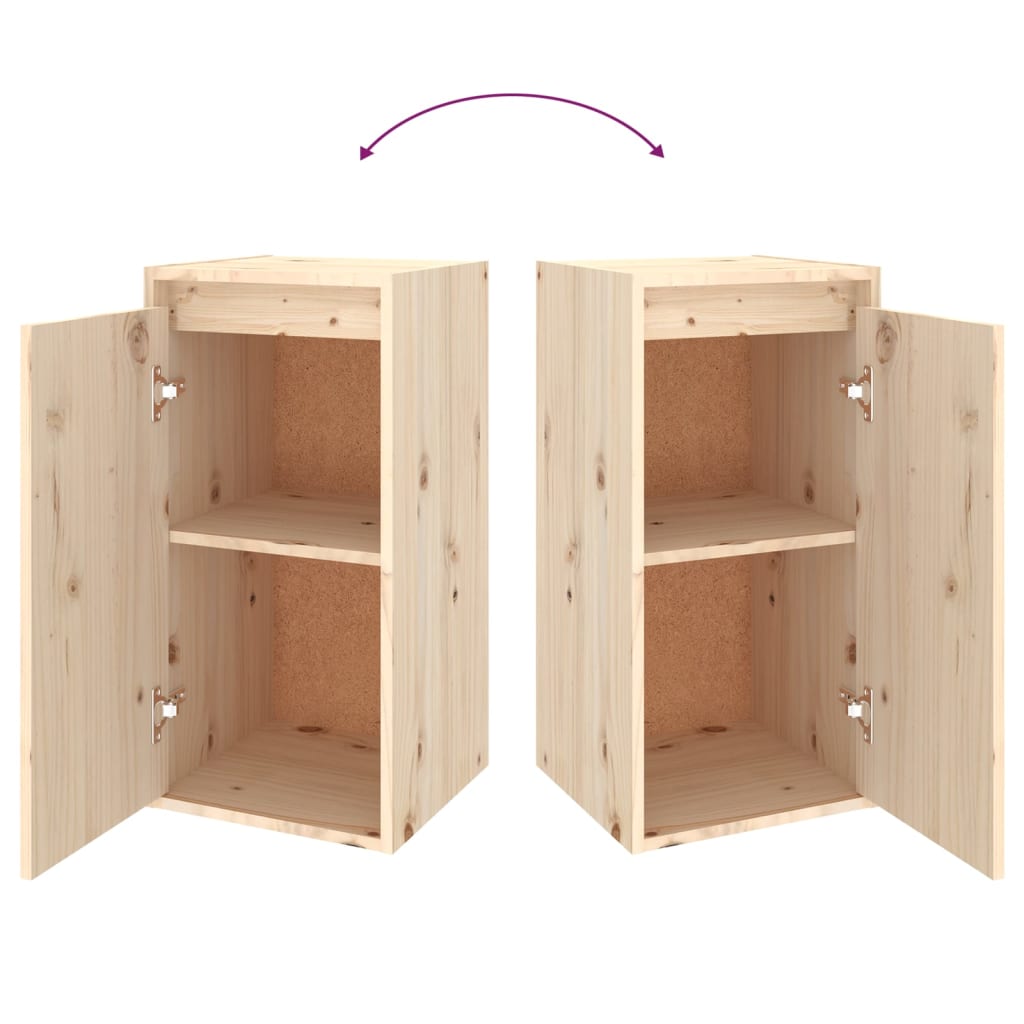 Wall Cabinets 2 pcs 30x30x60 cm Solid Wood Pine