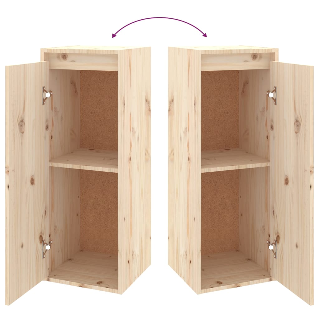 Wall Cabinet 30x30x80 cm Solid Wood Pine