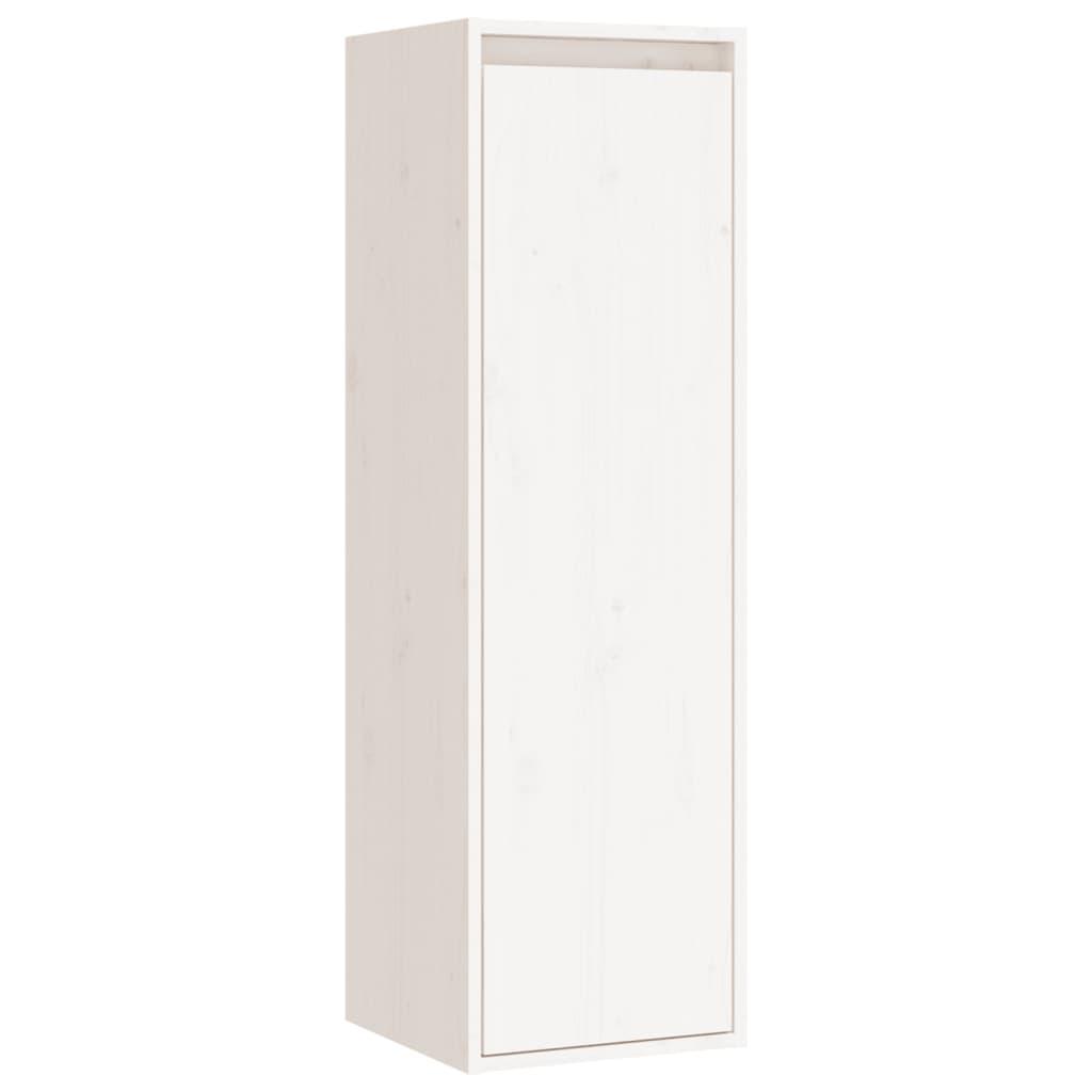 Wall Cabinets 2 pcs White 30x30x100 cm Solid Wood Pine